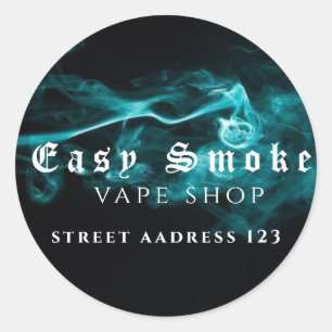 Autocollant Rond Classique Corolful Smoke Vape Sho
