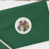 Autocollant Rond Classique d'Adresse de Retour de