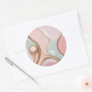 Autocollant rond classique dans un graphique éléga