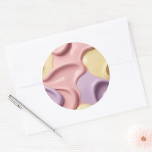Autocollant rond classique dans un graphique éléga