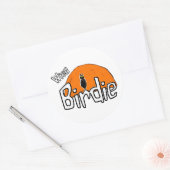 Autocollant rond classique de birdie (Enveloppe)