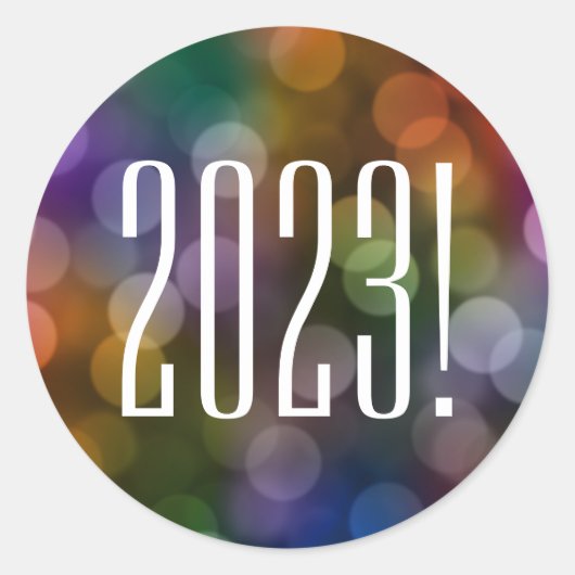 autocollant rond classique de bokeh 2022 (Devant)
