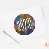 autocollant rond classique de bokeh 2022 (Enveloppe)