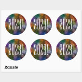 autocollant rond classique de bokeh 2022 (Feuille)