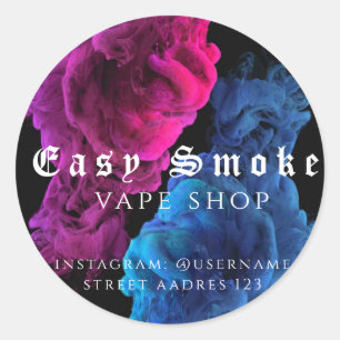 Autocollant Rond Classique de Corolful Smoke Vape