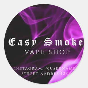 Autocollant Rond Classique de Corolful Smoke Vape