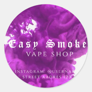 Autocollant Rond Classique de Corolful Smoke Vape