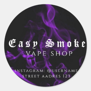 Autocollant Rond Classique de Corolful Smoke Vape