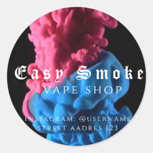 Autocollant Rond Classique de Corolful Smoke Vape