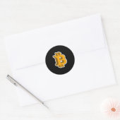 Autocollant rond classique de couture drôle (Enveloppe)
