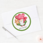 Autocollant Rond Classique de Gnome de Biscuit de (Enveloppe)