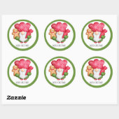 Autocollant Rond Classique de Gnome de Biscuit de (Feuille)
