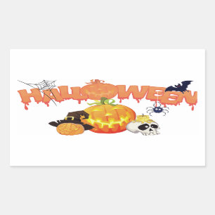 Autocollant rond classique de Halloween/Halloween