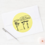 Autocollant rond classique de la Corne française (Enveloppe)