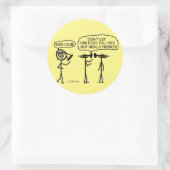 Autocollant rond classique de la Corne française (Sac)