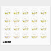 Autocollant rond classique de la Daffodil Memorial (Feuille)