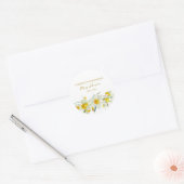 Autocollant rond classique de la Daffodil Memorial (Enveloppe)