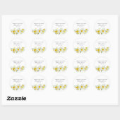 Autocollant rond classique de la Daffodil Memorial (Feuille)