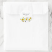 Autocollant rond classique de la Daffodil Memorial (Sac)