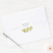 Autocollant rond classique de la Daffodil Memorial (Enveloppe)