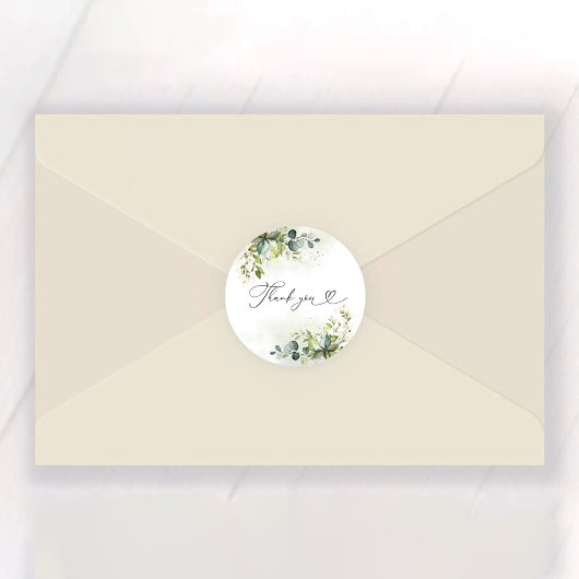 Autocollant Rond Classique de la Douche de Mariée 