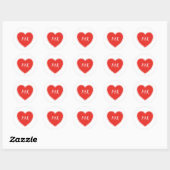 Autocollant rond classique de la Saint-Valentin à (Feuille)