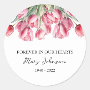 Autocollant rond classique de la Tulip Memorial Fu