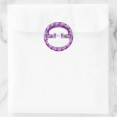 Autocollant rond classique de l'âme violette (Sac)