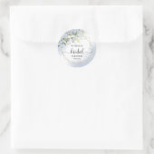 Autocollant Rond Classique de Lancement de Mariage (Sac)