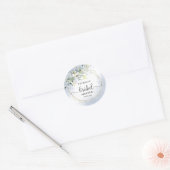 Autocollant Rond Classique de Lancement de Mariage (Enveloppe)