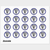 Autocollant rond classique de l'équipe de crosse B (Feuille)