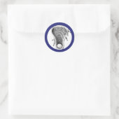 Autocollant rond classique de l'équipe de crosse B (Sac)
