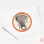 Autocollant rond classique de l'équipe de crosse o (Enveloppe)