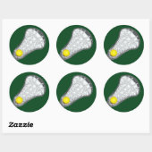 Autocollant rond classique de l'équipe de crosse v (Feuille)