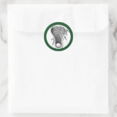Autocollant rond classique de l'équipe verte de cr (Sac)