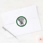 Autocollant rond classique de l'équipe verte de cr (Enveloppe)