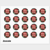 Autocollant rond classique de Noël Merry & Bright (Feuille)