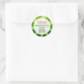 Autocollant rond classique de pastèque (Sac)