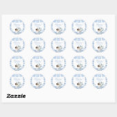 Autocollant rond classique de première communion à (Feuille)