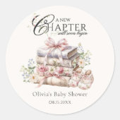 Autocollant rond classique de remerciement sur le (Devant)