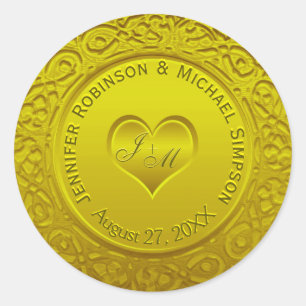 Autocollant rond classique de sembler de feuille