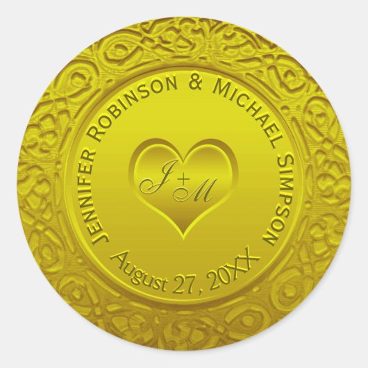 Autocollant rond classique de sembler de feuille (Devant)