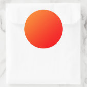 Autocollant rond classique dégradé orange (Sac)