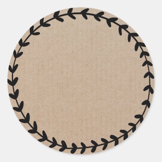 Autocollant rond classique d'étiquette de couronne (Devant)