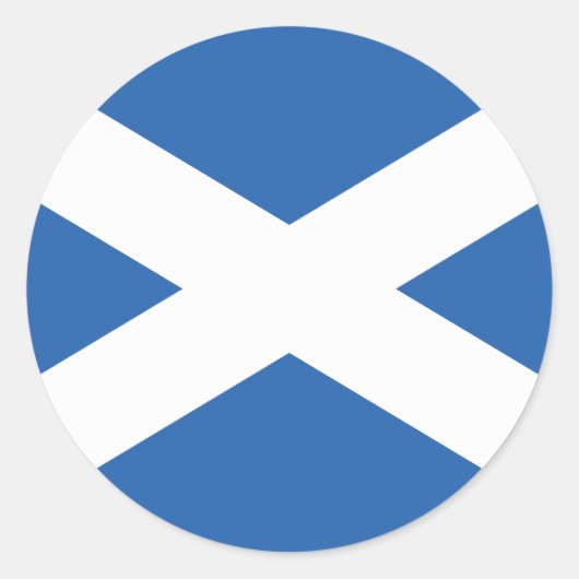Autocollant rond classique du drapeau écossais (Devant)