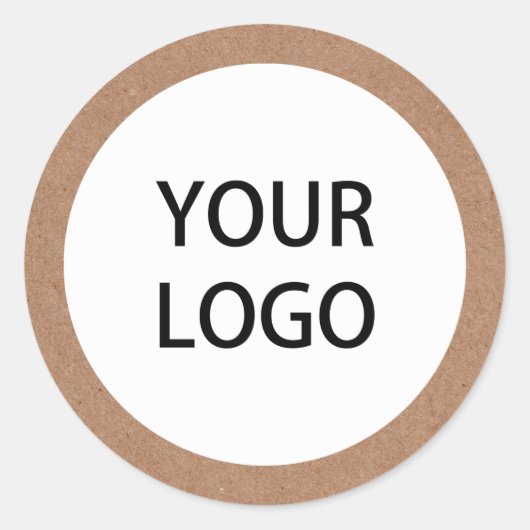 Autocollant rond classique du logo Kraft (Devant)