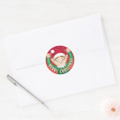 Autocollant rond classique Elf Joyeux Noël Envelop (Enveloppe)