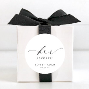 Autocollant rond classique Ellesmere Son favori