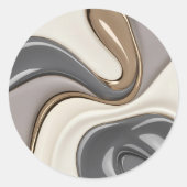 Autocollant rond classique en graphisme élégant (Devant)