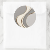 Autocollant rond classique en graphisme élégant (Sac)